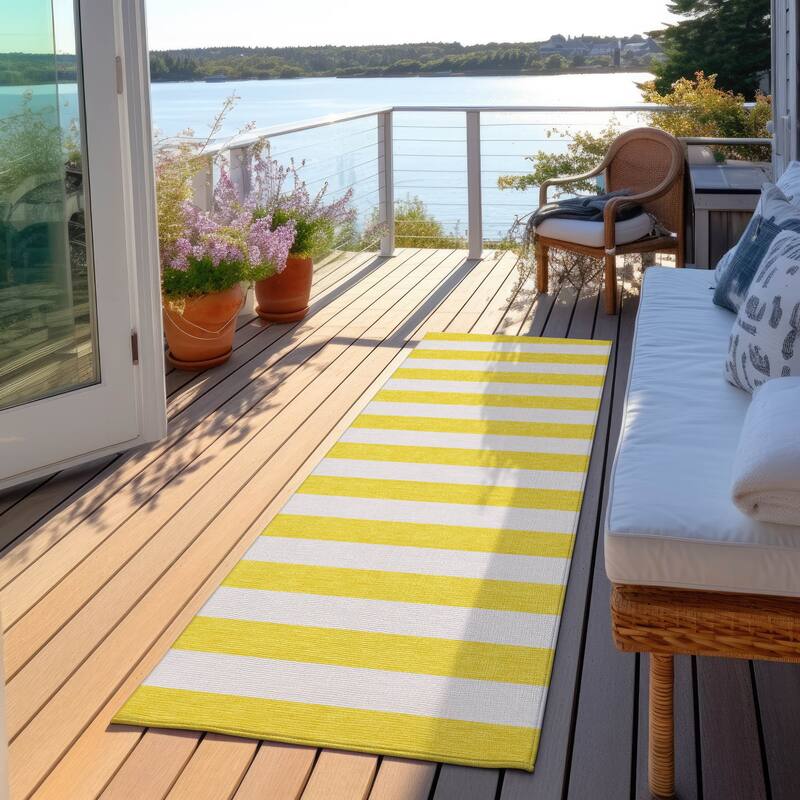 Befi Stripe Weather Resistant Versatile Elegance Outdoor Rug