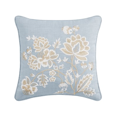 J. Queen New York Garden Bloom 18" Square Decorative Throw Pillow