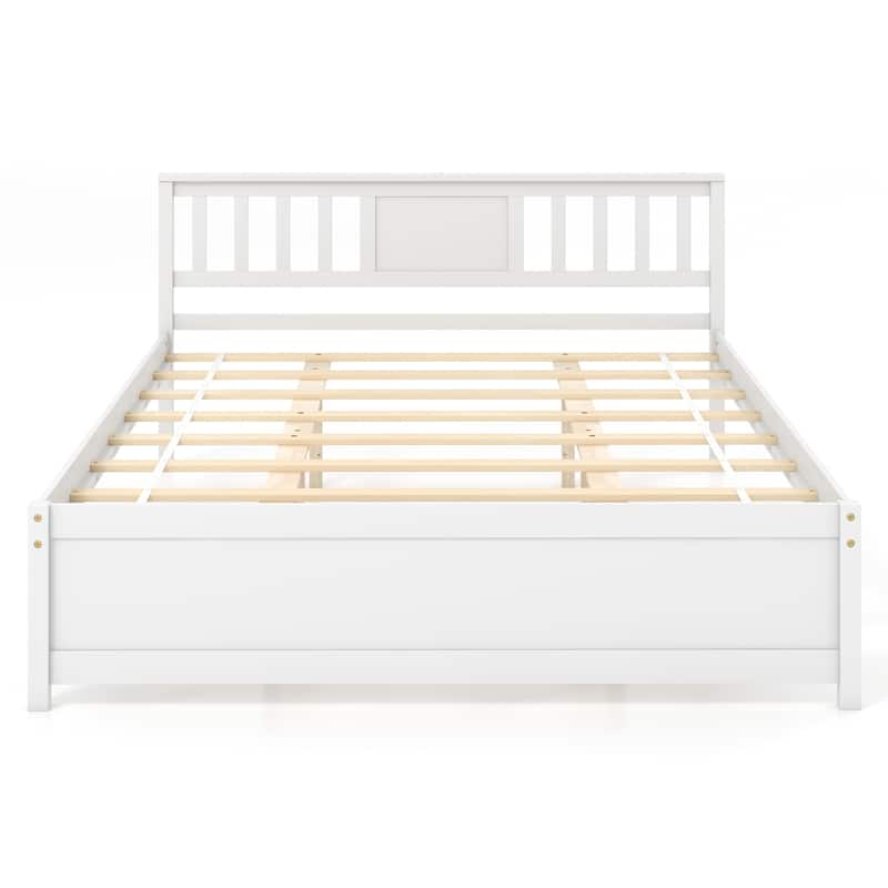 Gymax Twin / Queen / Full Size Bed Frame w/ Headboard Wood Slat