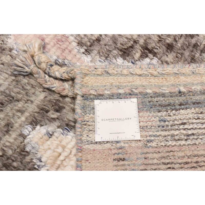 ECARPETGALLERY Hand-knotted Tangier Dark Brown Silk, Wool Rug - 8'0 x 10'2