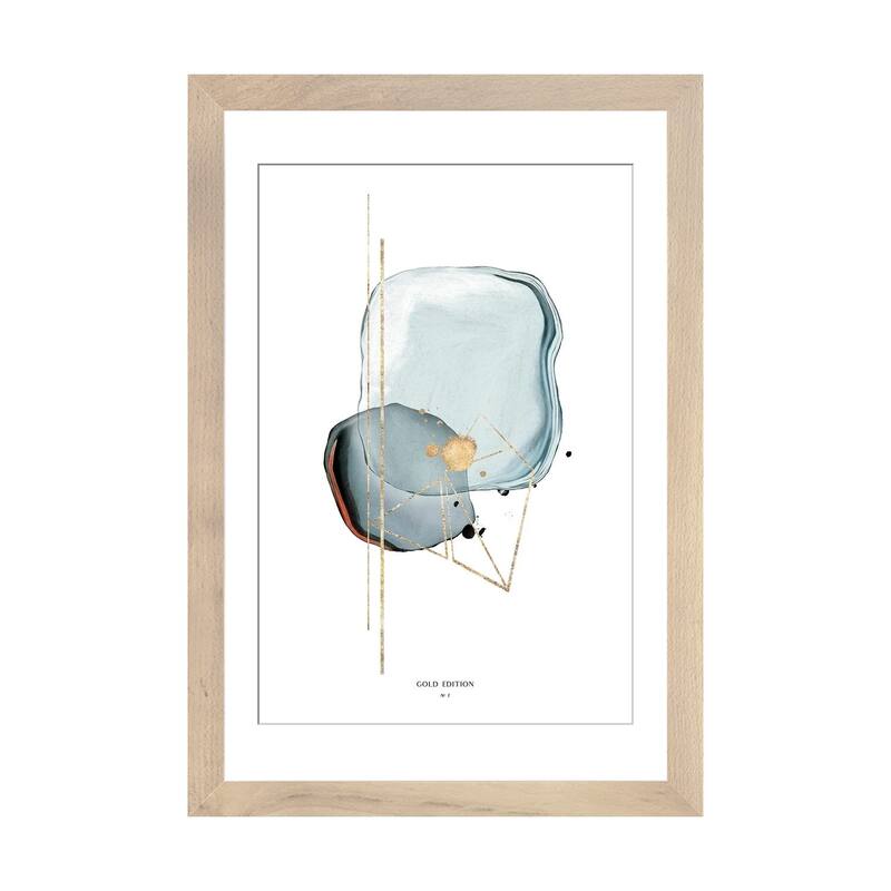 iCanvas "Gold Edition I" by Design Fabrikken - Natural - 24x16x1