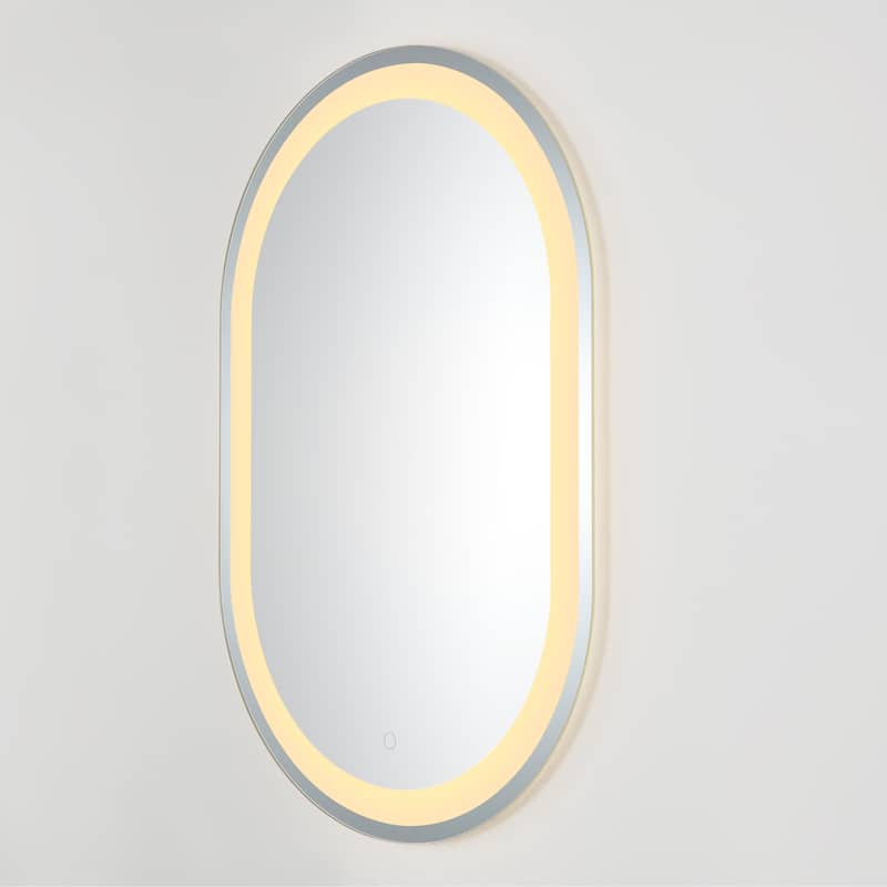 SAFAVIEH Home Crosby 24" LED Vanity Mirror - Silver / White