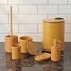 preview thumbnail 31 of 63, Bathroom Accessories with Natural Accents, Modern 6-piece Set Mustard Yellow