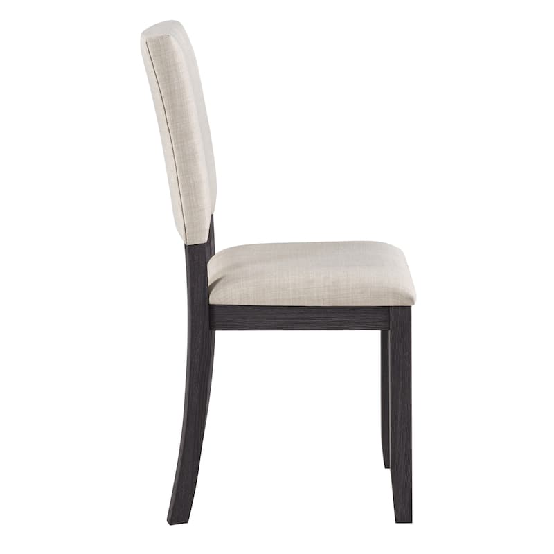 GDFStudio - Silken Minimalist Upholstered Ergonomical Curved Backrest Dining Chairs, Padded Seat, Set of 4