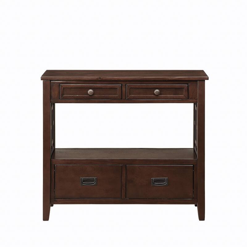 36-inch Modern Multifunctional Solid Pine Console Table