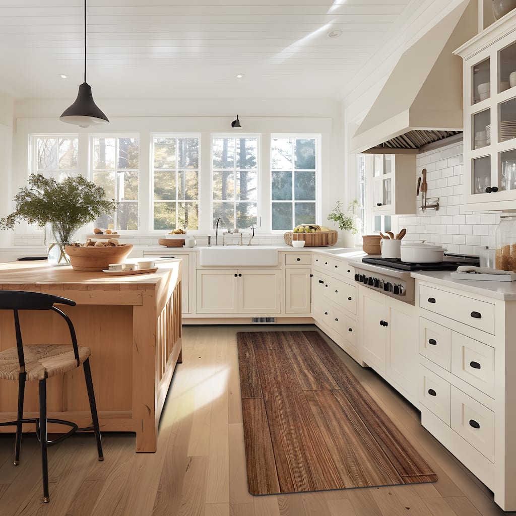 nonslip wear-resistant kitchen wonderful matGreatWood texture pattern