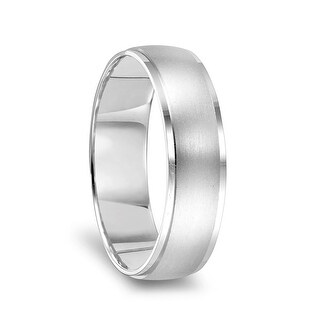 Shop 14k White Gold Brushed Center Women S Wedding Ring With