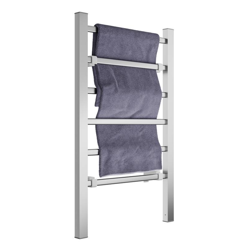 ANZZI Naples 6-Bar Aluminum Wall Mounted or Free Standing Towel Warmer