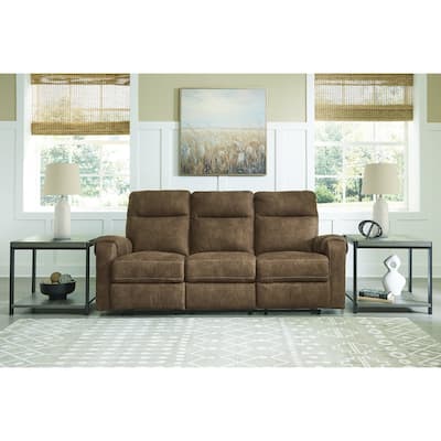 Signature Design by Ashley Edenwold Brown Reclining Sofa - 86" W x 40" D x 40" H