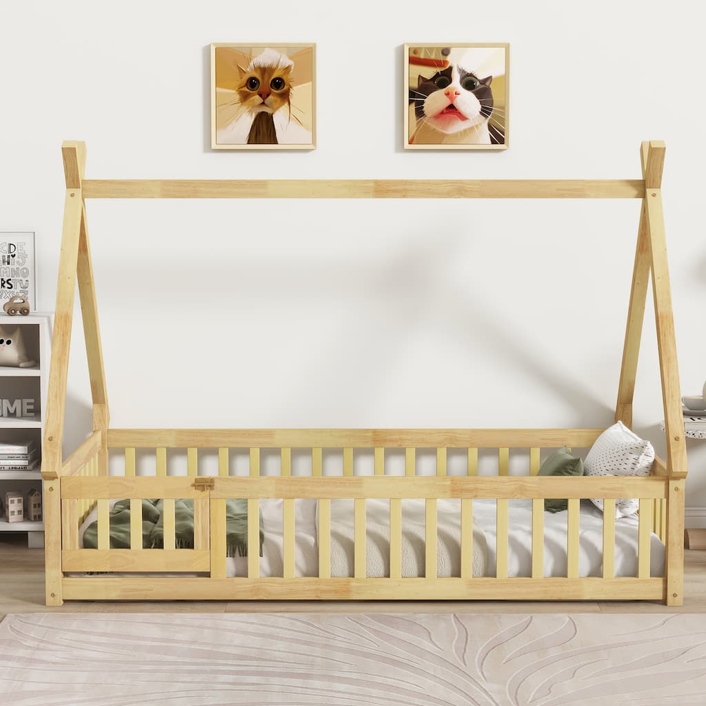 Tent-shaped Floor Bed