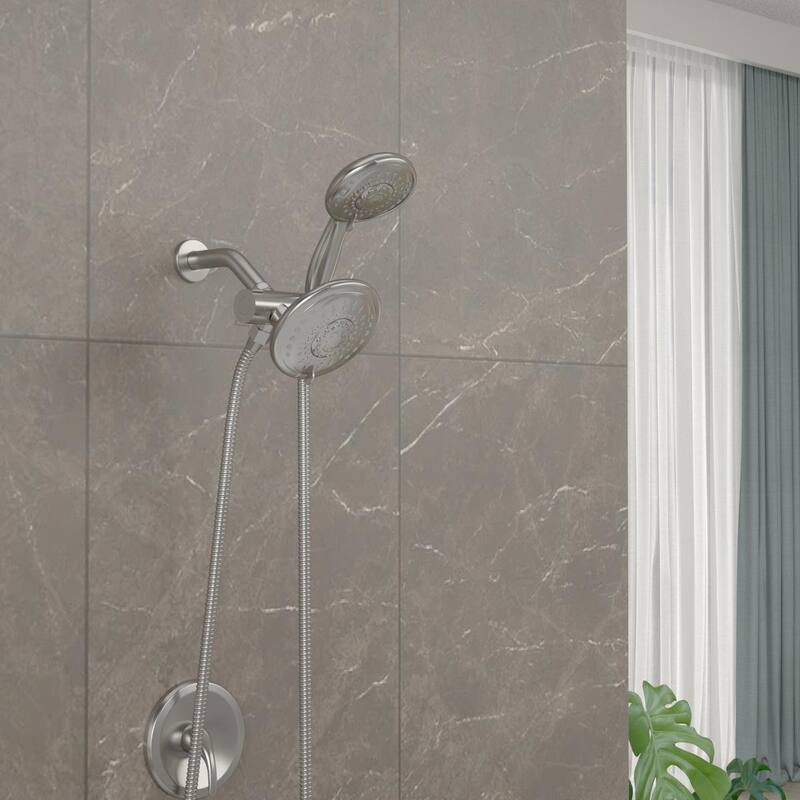 Lordear 5-Setting Shower System: High Pressure Rain Showerhead and Dual 2-in-1 Faucet with Valve