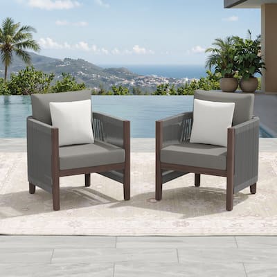 Corvus Iona 2-piece Outdoor Club Chair with Sunbrella Cushion and Pillow