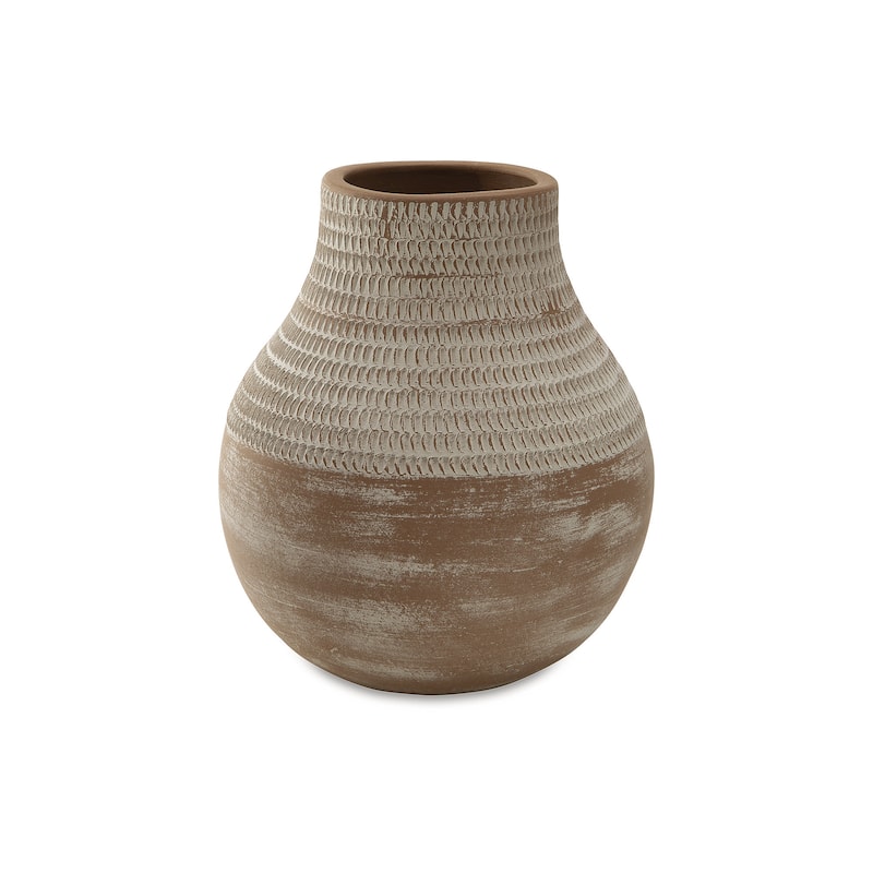 Signature Design by Ashley Reclove Distressed White Vase