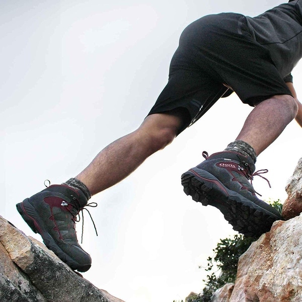Clorts Waterproof Mens Hiking Boots Outdoor Lightweight Work Shoes Backpacking Trekking Trails