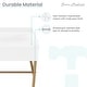 preview thumbnail 39 of 68, Claire Ceramic Console Sink White Basin Gold Legs