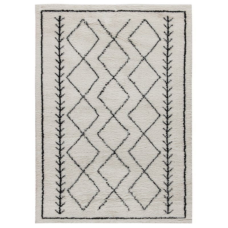Geometric Style Bohemian Shag Area Rug