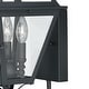 preview thumbnail 4 of 5, VAXCEL Nottingham 20 in. H 3-Light Black Transitional Outdoor Wall Sconce, Durable Steel, Clear Glass Shade, LED Compatible