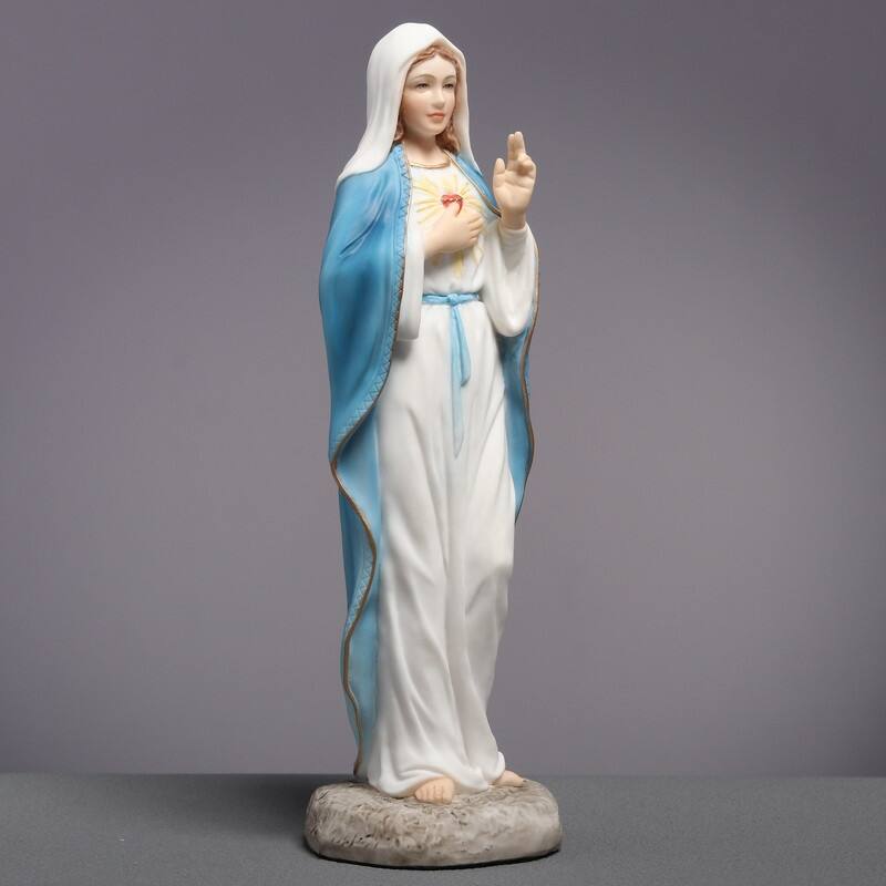 6.1 inches Height Polyresin The Immaculate Heart of Mary Multicolor Finish Figurine