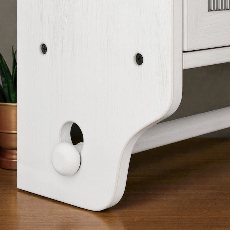 24.8" Vintage Wall Cabinet with Glass Double Doors, 3-Tier Storage and Towel Rack, Solid Wood Bathroom Kitchen Cabinet