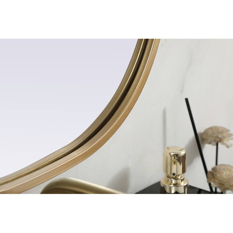 Indigo Home Metal Frame Oval Mirror 20x30 Inch