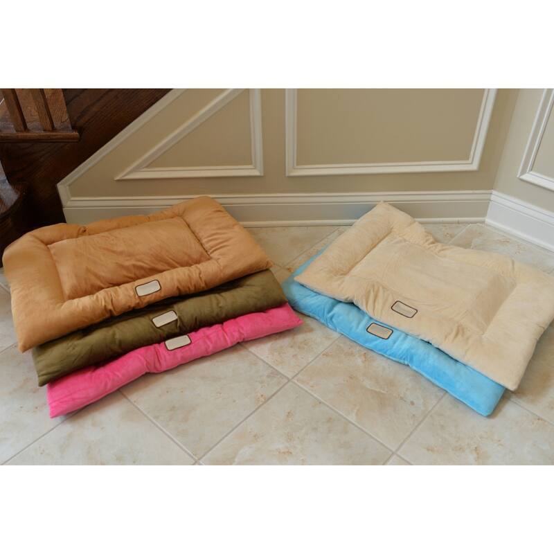 Pet Bed Mat, Dog Crate Soft Pad With Poly Fill Cushion