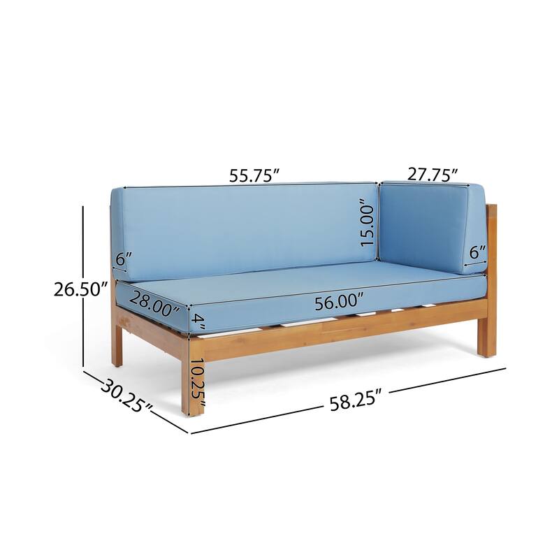 Brava 7-Seater Wood Sectional Sofa Set by Christopher Knight Home