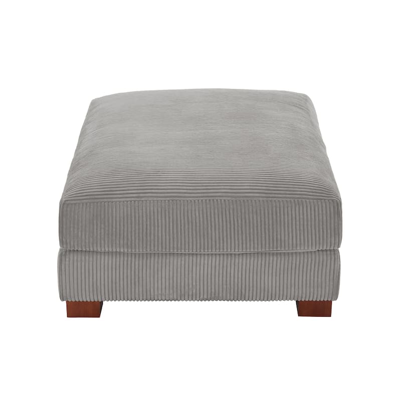Rectangle Corduroy Ottoman for Living Room