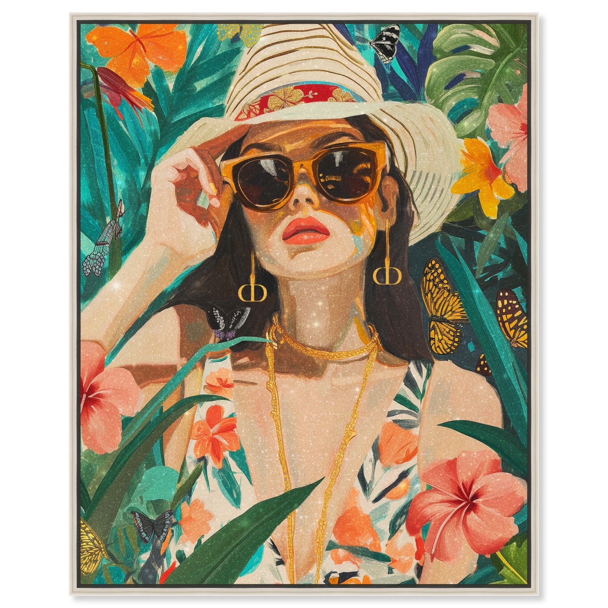 In The Tropical Shade Canvas Tropical Abstract Wall Art by Art Remedy