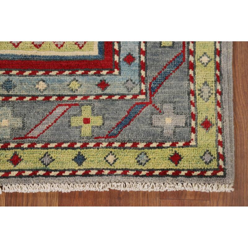 Kazak Accent Rug Oriental Handmade Wool Carpet - 3'3" x 5'0"