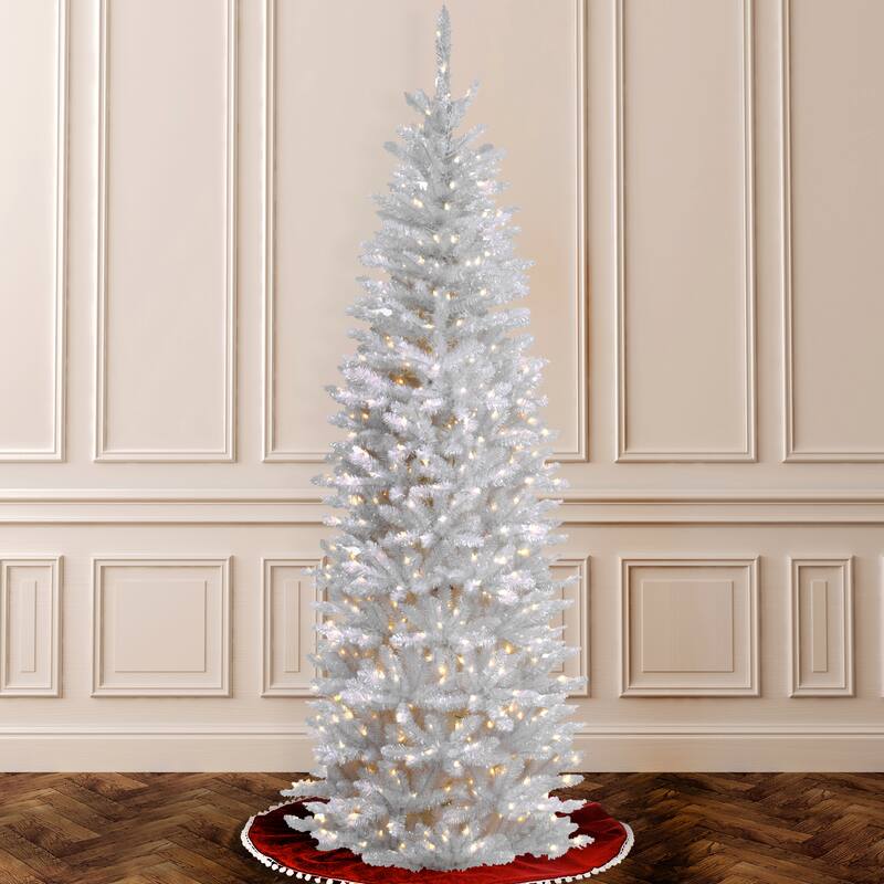 National Tree Company 6.5 ft. Pre-strung White Fir Pencil Tree - 6.5 Foot - 6.5 Foot - White