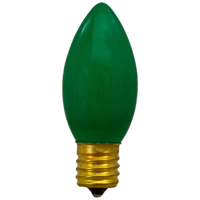 Pack of 4 Green C9 Opaque Christmas Replacement Bulbs - 3"
