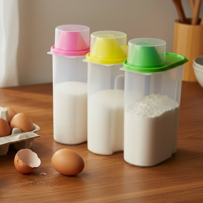BPA-Free Food Storage Containers with Lid - Perfect for Storing Flour, Sugar, Grains, Rice, Cereals, and Baking Supplies