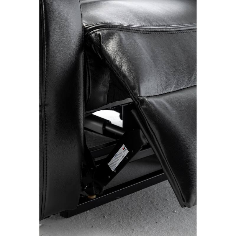 Beige Oversized Electric Recliner featuring OKIN Motor, 180° Lay Flat Lift, Extra-Wide Seat, and Storage Pockets