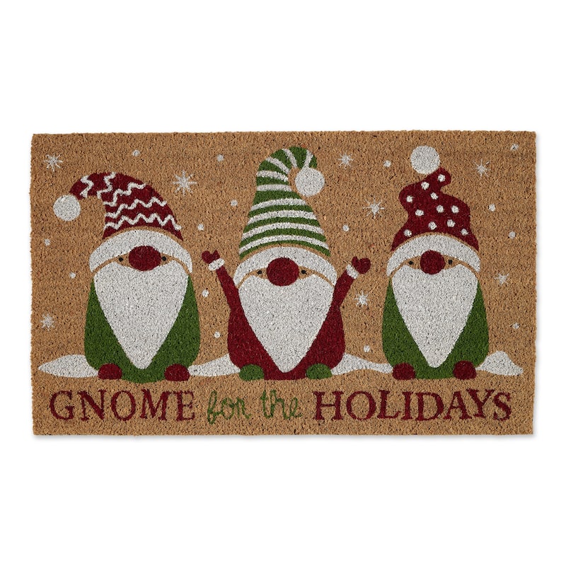 "Gnome for the Holidays" Christmas Doormat - 18" x 30"