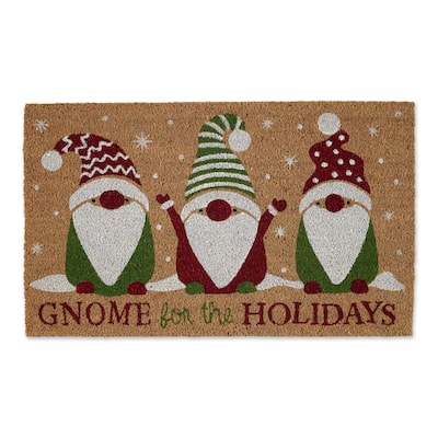 "Gnome for the Holidays" Christmas Doormat - 18" x 30"