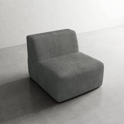 Corduroy Armless Chair Accent Chair