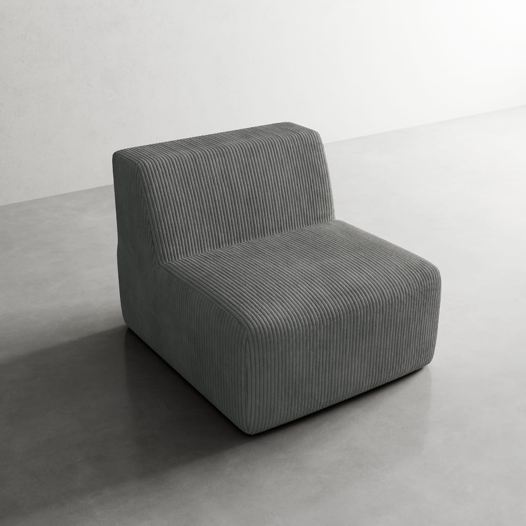 Corduroy Armless Chair Accent Chair