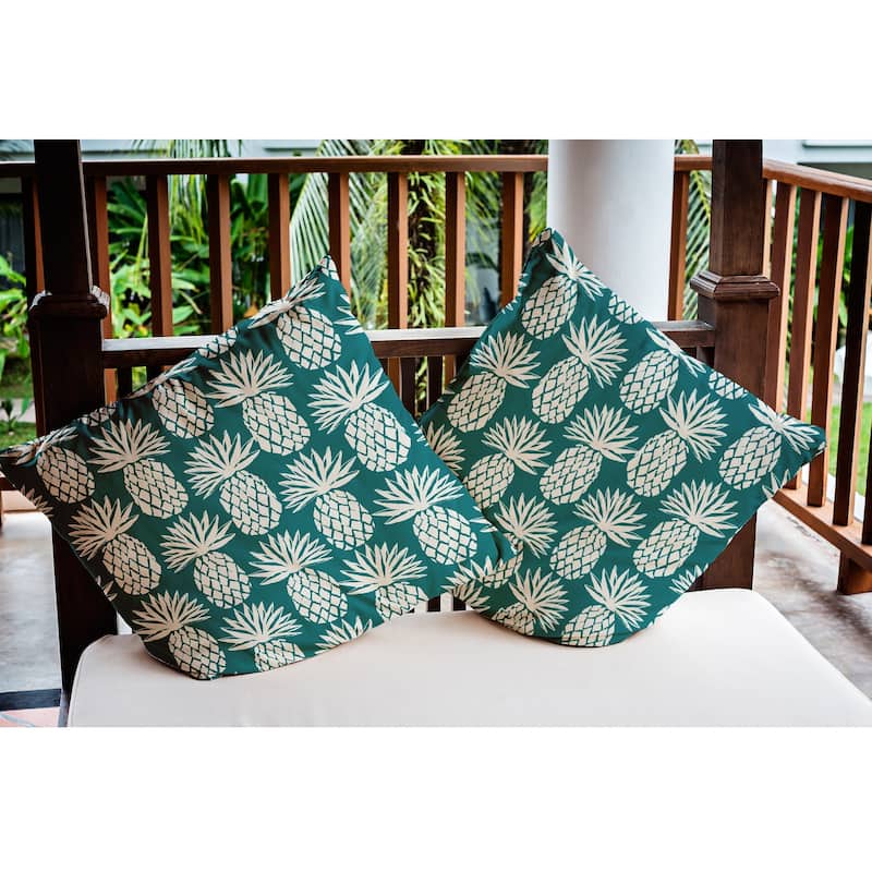 Pineapple Pattern Nautical Indoor/Outdoor Throw Pillow