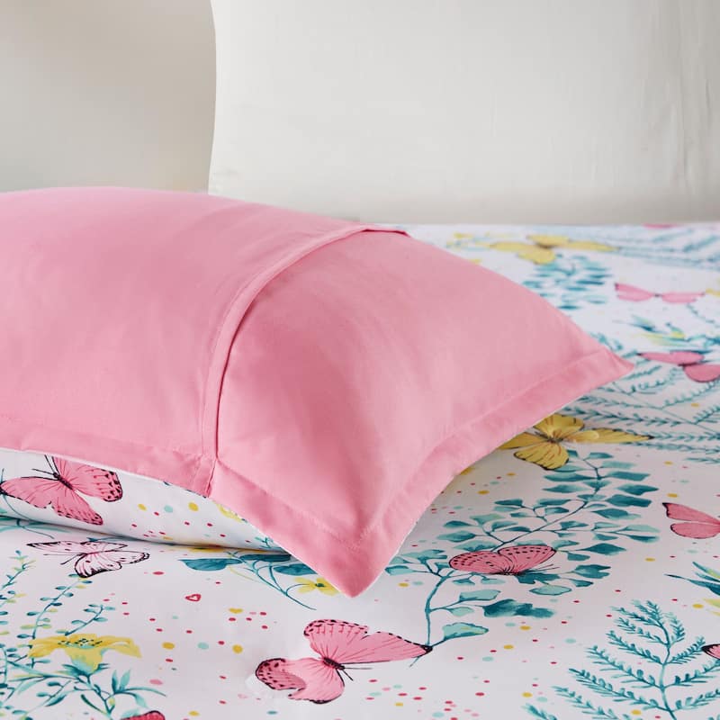 Intelligent Design Kids Caroline Pink Printed Butterfly Comforter Set