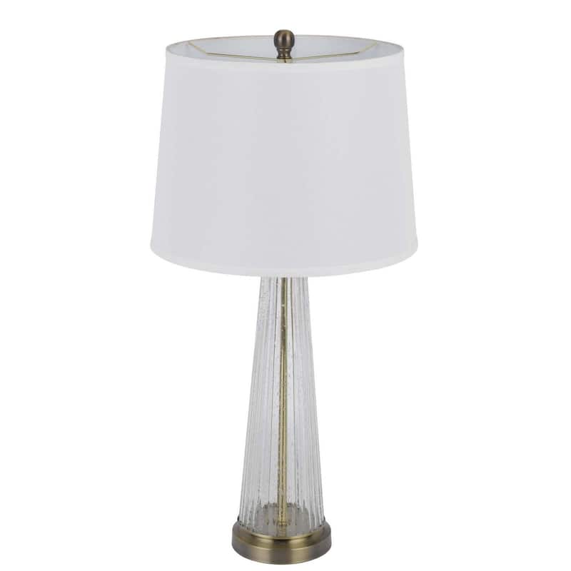 Huxley 30.5" Height Glass/Antique Brass Glass 2 Pack Table Lamp Set - One Size