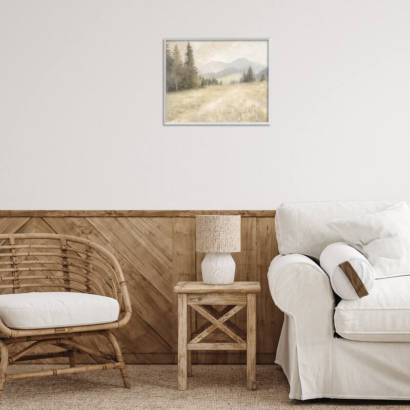 Stupell Fog on Mountain Valley Framed Giclee Art Design By Petal Prints Design