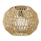 preview thumbnail 3 of 4, Golden Lighting 6933-FM BLK-NR Florence 14" Wide Flush Mount Globe
