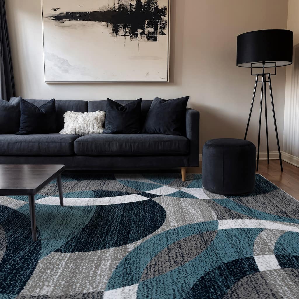 World Rug Gallery Geometric Circles Area Rug