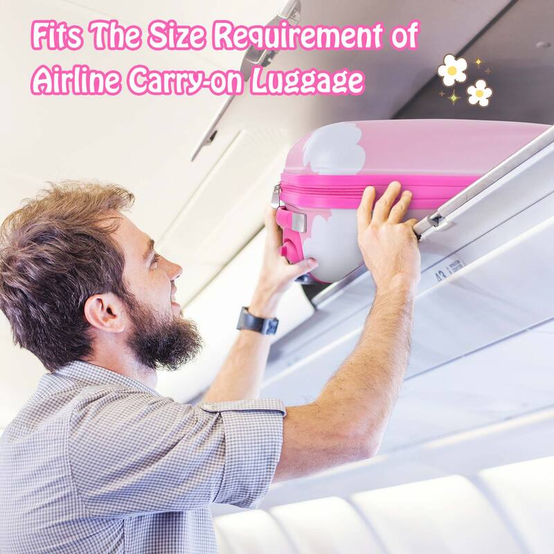 Costway 2PC Kids Carry On Luggage Set 12" Backpack and 16" Rolling - See Details