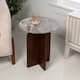 Option White Marble/Walnut Wood