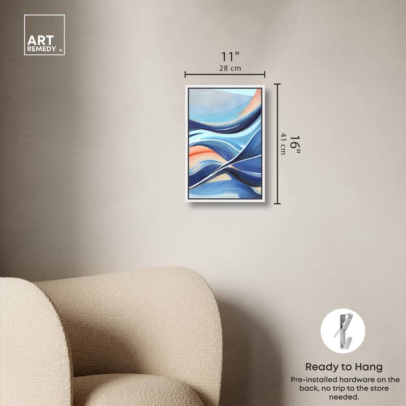 Glowing Blue II Canvas by Art Remedy
