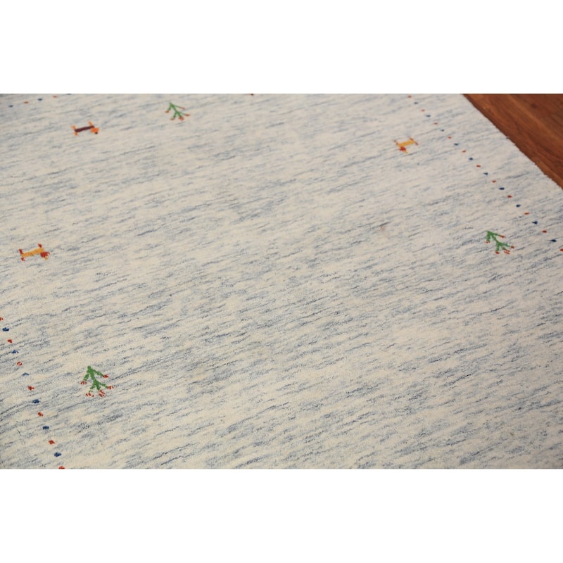 Gabbeh Oriental Area Rug Handmade Tribal / Modern Wool Carpet - 3'11" x 5'9"