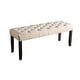preview thumbnail 2 of 3, Fabric and Wood Dining Bench