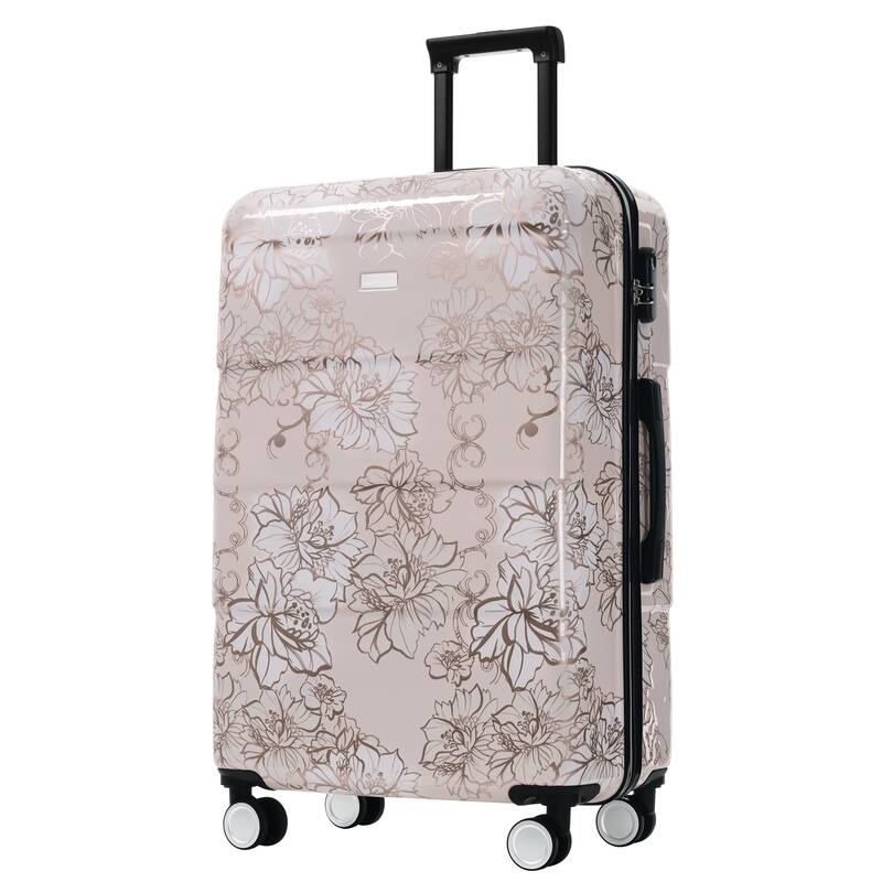 Luggage Sets New Model PC 5pcs, Hardside Lightweight Durable 20IN 24IN 28IN Suitcases with 8" 14" Cases with Lock Spinner Wheels
