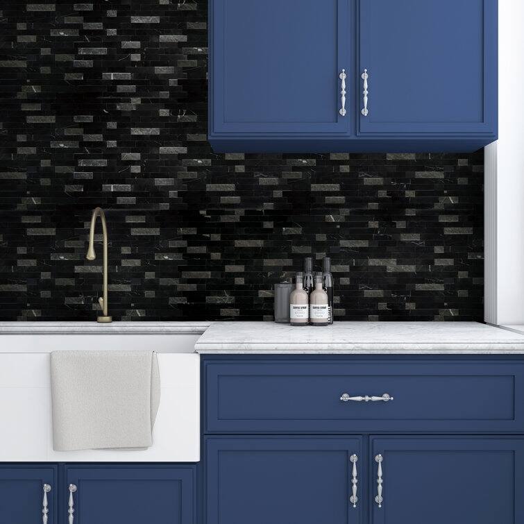 3D 11.5" x 10.7" Natural Stone Peel & Stick Mosaic Tile